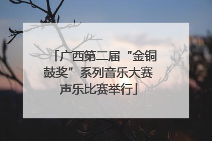 广西第二届“金铜鼓奖”系列音乐大赛声乐比赛举行
